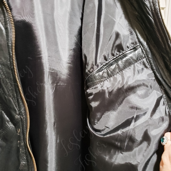 Vintage Flight Path Mens Patchwork Leather Jacket - Picture 5 of 8